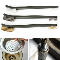 3pcs mini wire brush set steel brass nylon cleaning polishing detail metal rust brush auto home pipe cleaning tool
