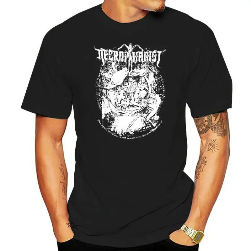 

Necrophagist Men's Mors T-Shirt Large Black T-Shirt Casual Man Tees Summer Man T Shirt Tops Tees New T Shirt Men 2022 New