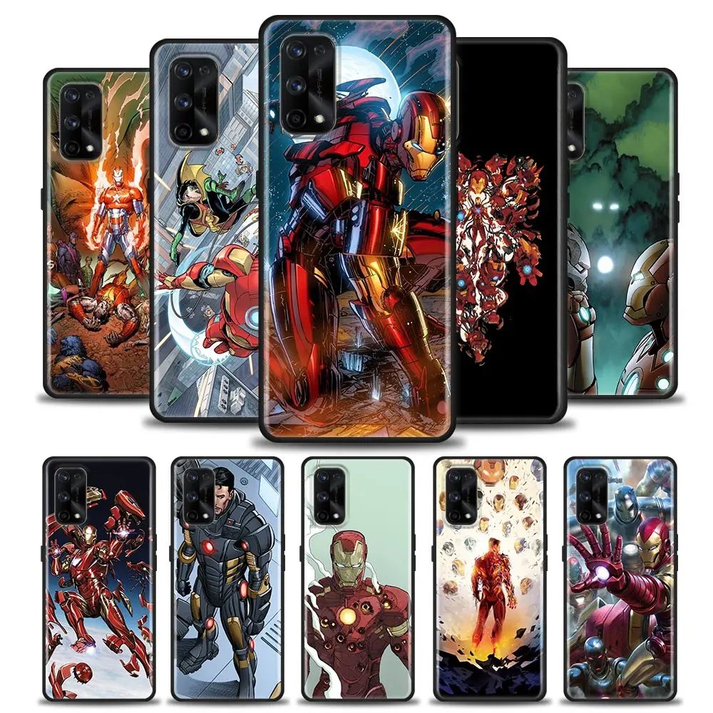 

Marvel Iron Man Comics Phone Casefor Realme XT GT GT2 5 6 7 7i 8 8i 9i 9 C17 Pro 5G SE Master Neo2 Soft Silicone Case