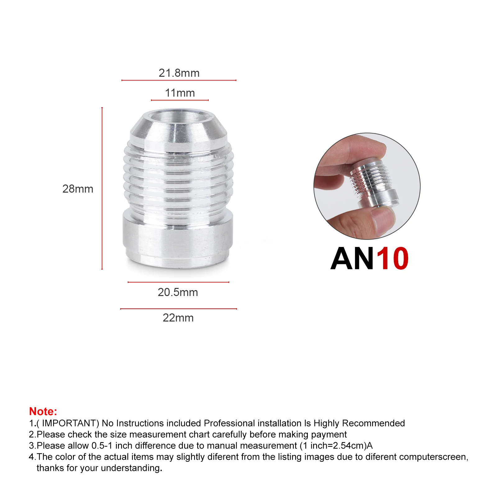 

CNSPEED AN6 AN8 AN10 AN12 AN16 AN20 Алюминиевый фитинг для алюминиевого нитроуса, заготовка с наружной резьбой, прямой сварочный фитинг, адаптер, сварочная пробка