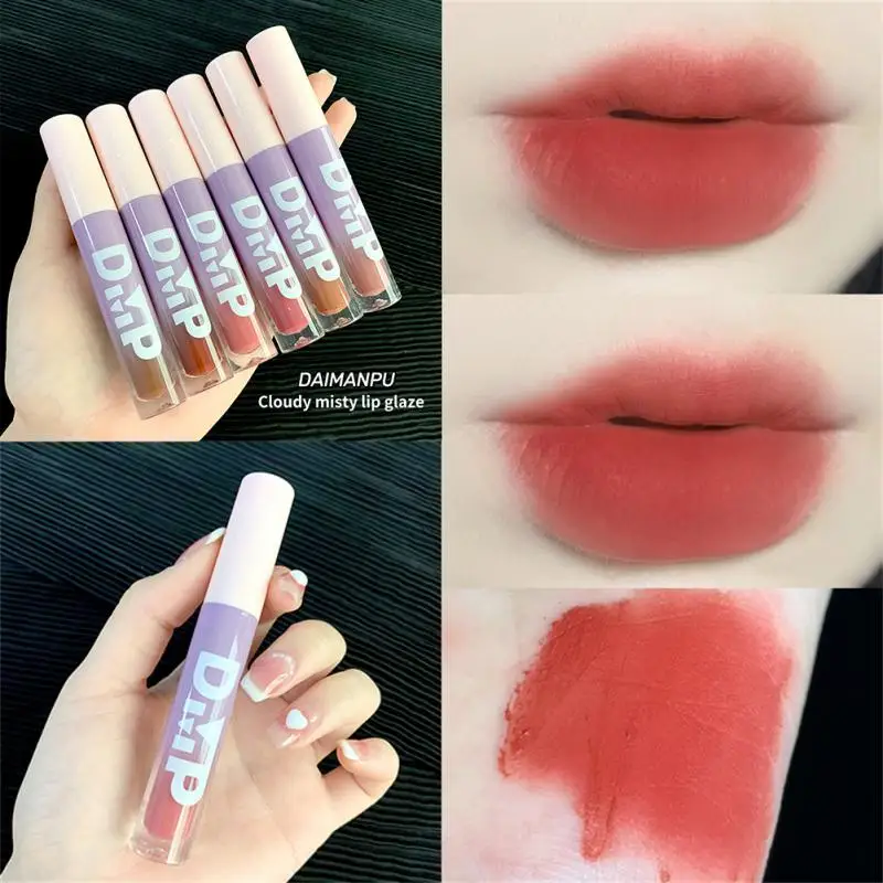 

ELECOOL Pink Liquid Lipstick Matte Lip Gloss Cosmetic Lightweight Lip Glaze Long Lasting Lip Tint Waterproof 6 Color Lips Makeup