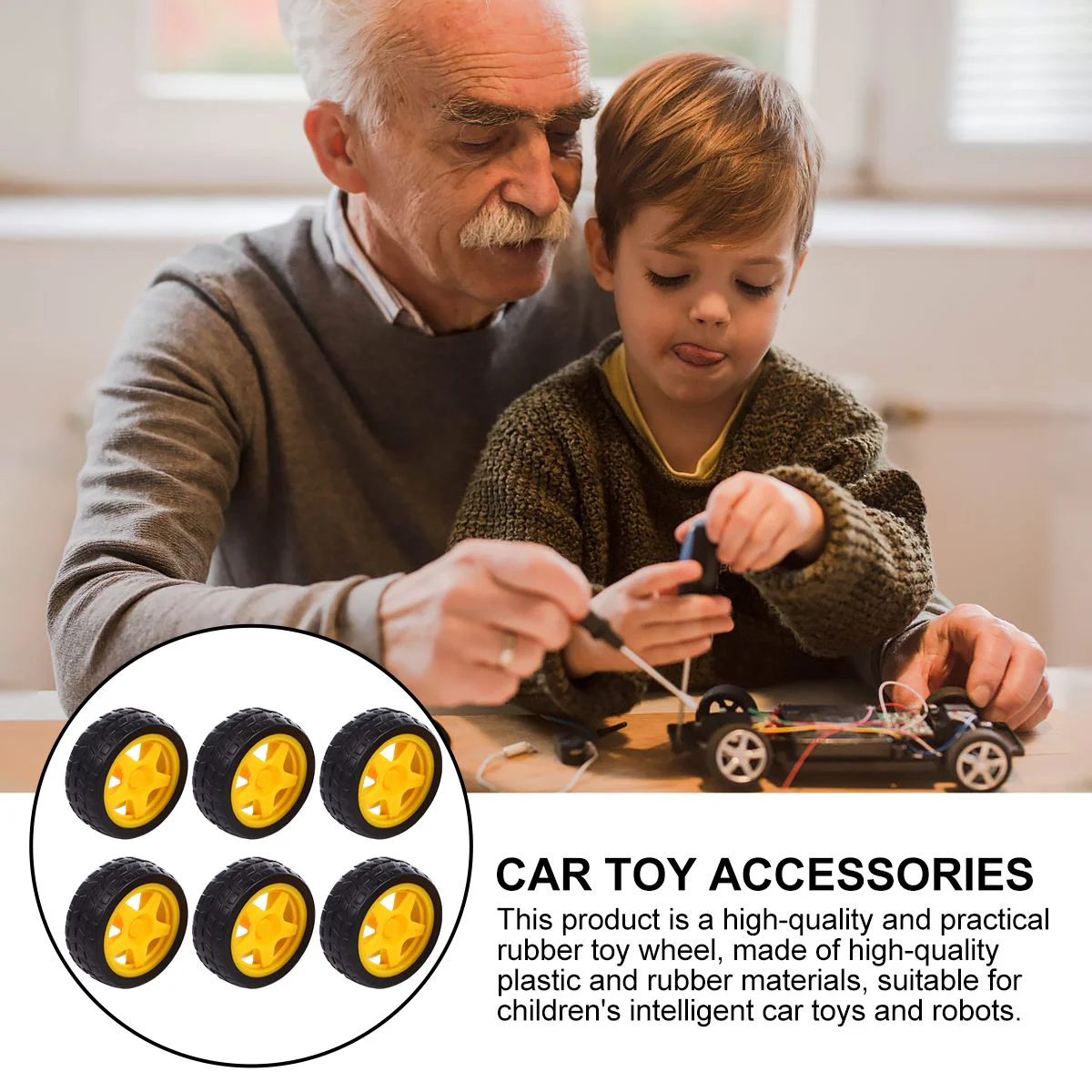 6-шт. Игрушечная ступица колес умные автомобильные колеса детские аксессуары