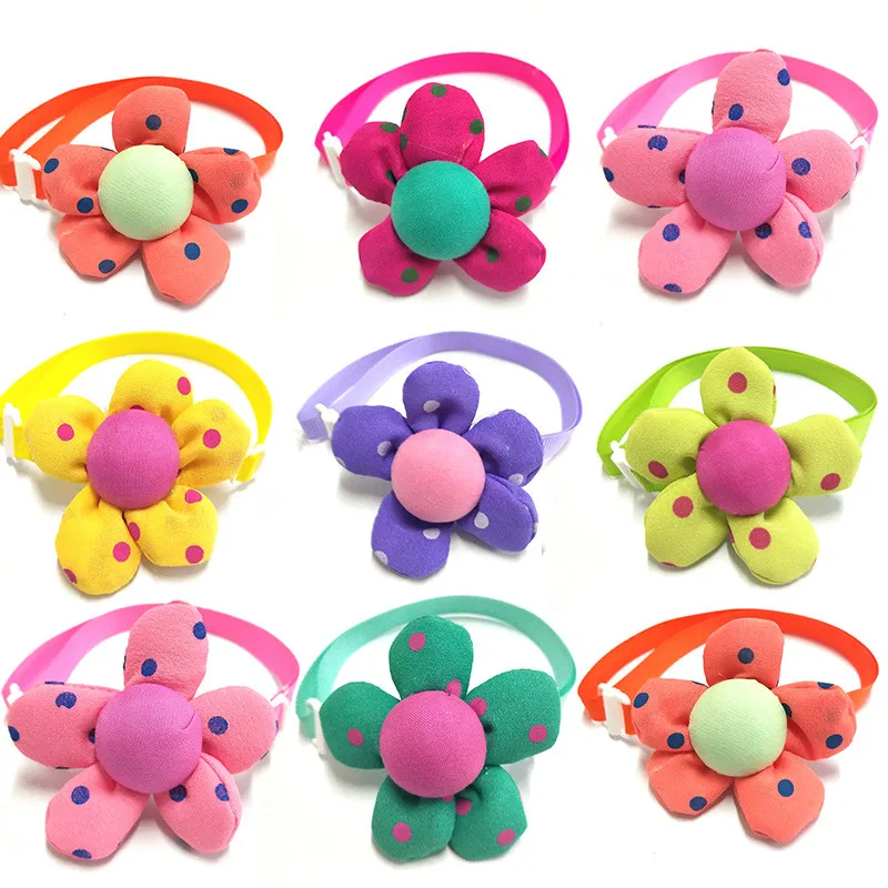 

50PCS Cat Pet Dog Bow Tie Dot Style Pet Dog Bow Tie Adjustable Cat Puppy Collar Bowties Dog Bow Grooming Accessories Pet Product