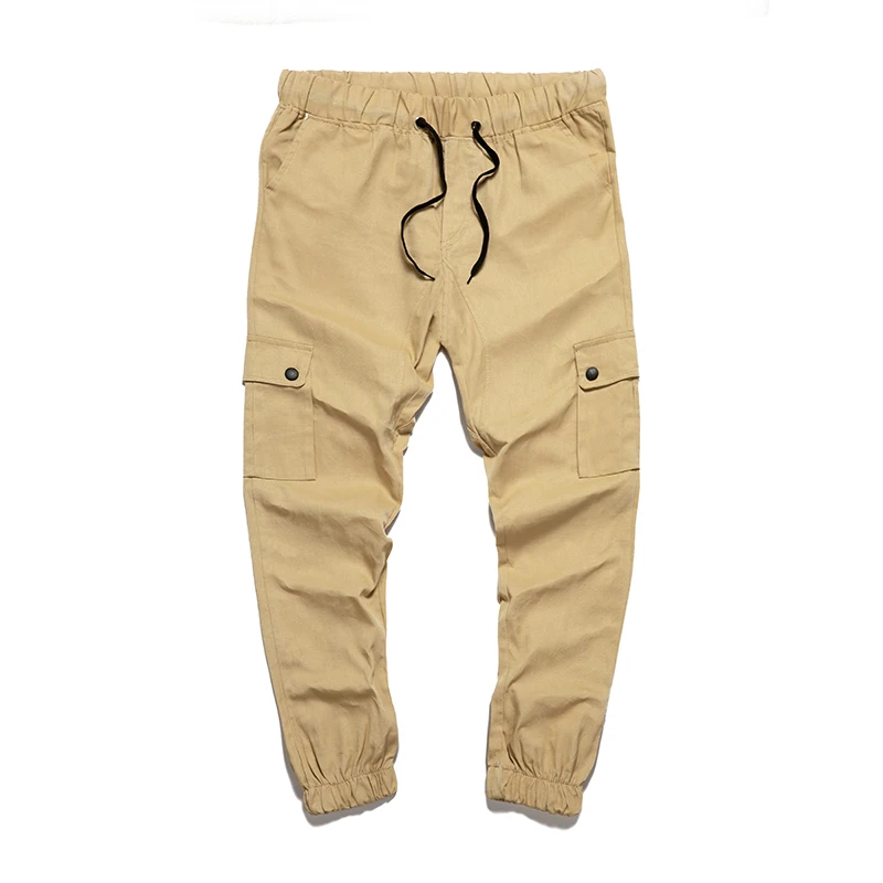 Брюки-карго мужские однотонные джоггеры шаровары повседневные спортивные штаны