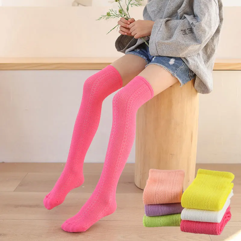 

Pantyhose High 2022 Teenager White Children's Stockings Spring Summer Girls Socks Knee School Stocking Students For Kids