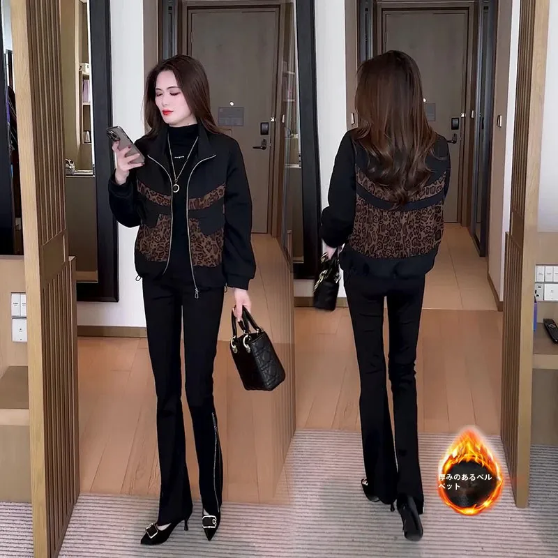 Женская одежда Толстая короткая верхняя на флисовой подкладке Весна и осень 2024