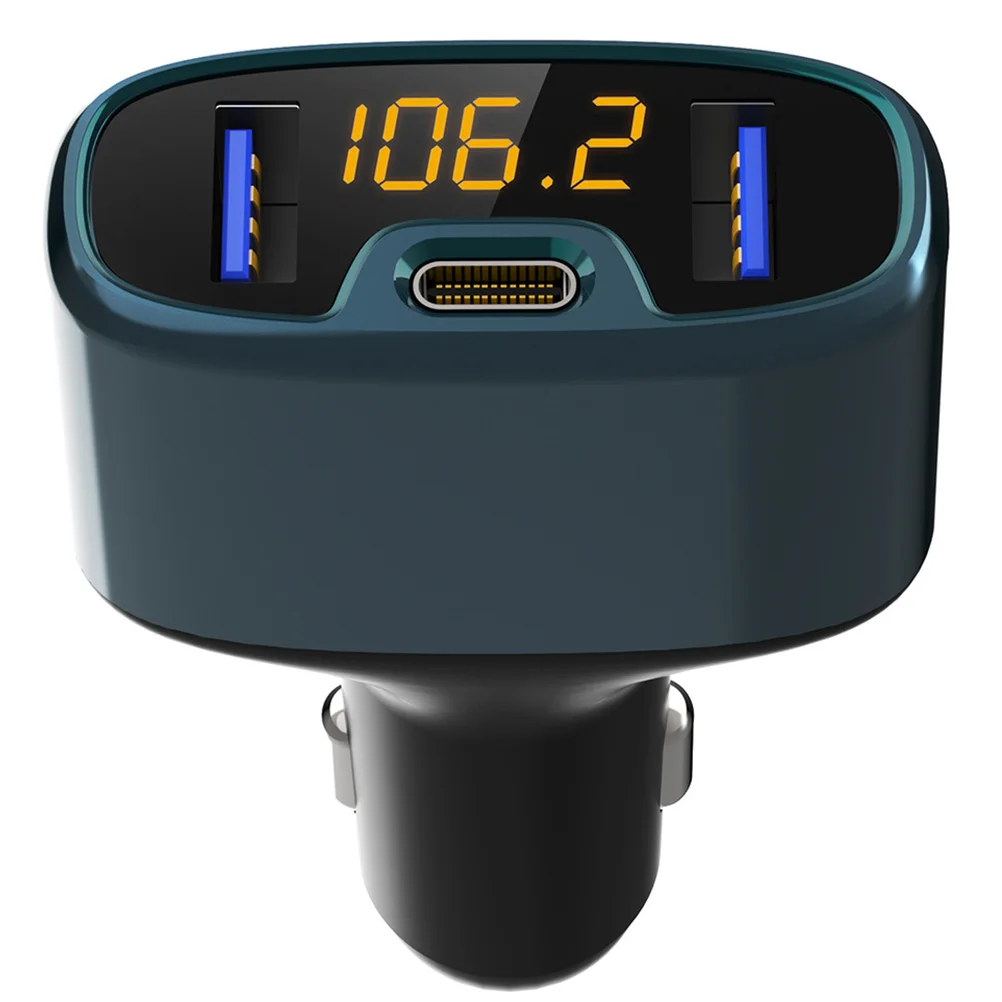 

1 Pc Car MP3 Type-C Wireless Hands Free Dual USB Transmitter for Vehicle Car