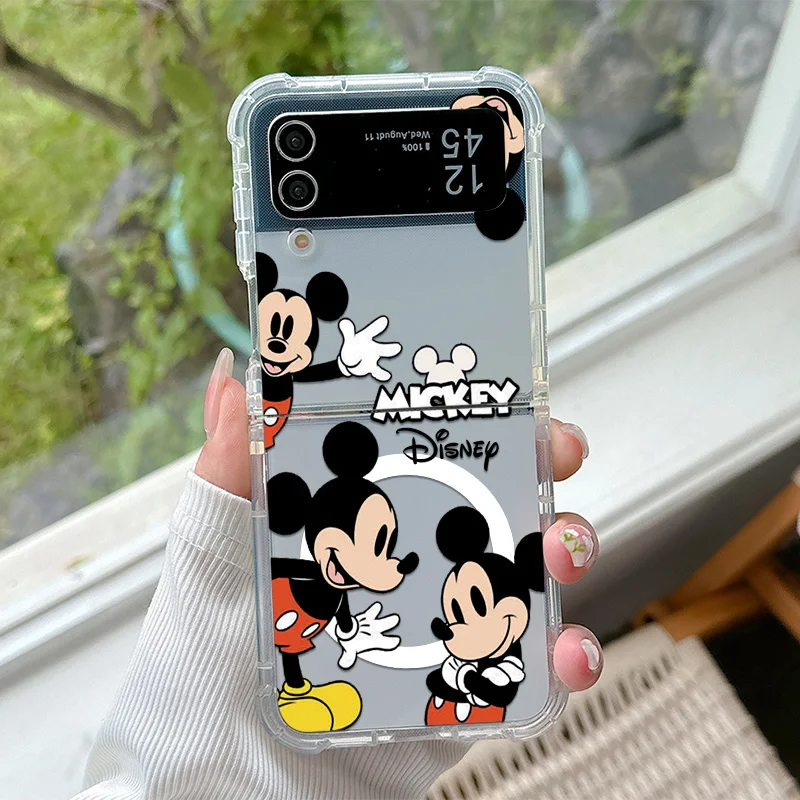 Милый забавный магнитный чехол для телефона с Микки и Минни Magsafe Samsung Galaxy Z Flip 3 4 5 6