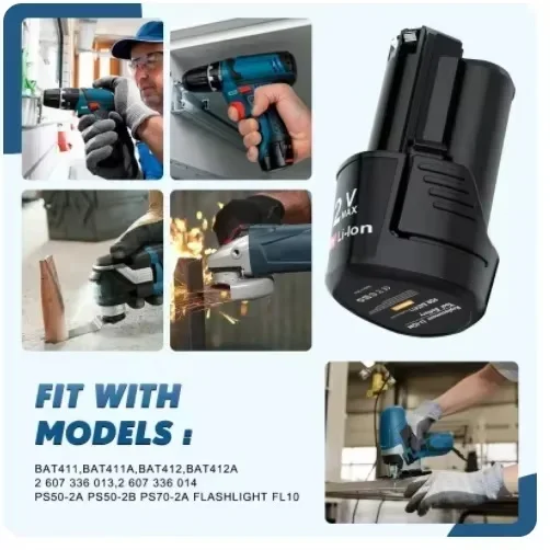 2024 Для литий-ионной аккумуляторной батареи Bosch зарядное устройство 12 В/10 8 В 3000 мАч