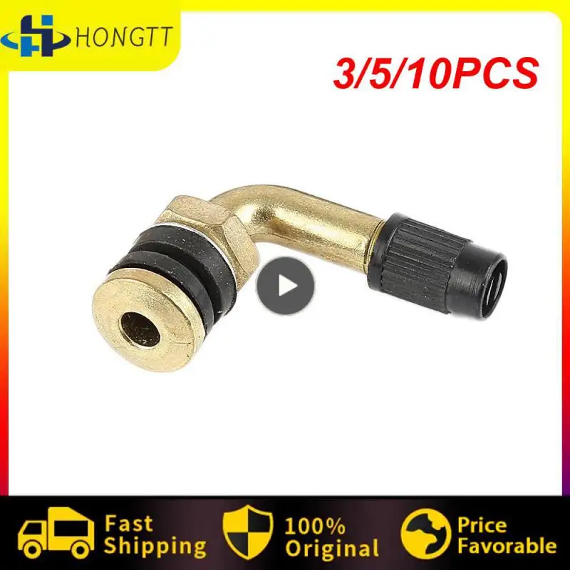 

3/5/10PCS 90Degree Angle Brass Air Tyre Valve Caps Stem With Extension Adapter For Car Truck Motorcycle Cycling Car Accessories