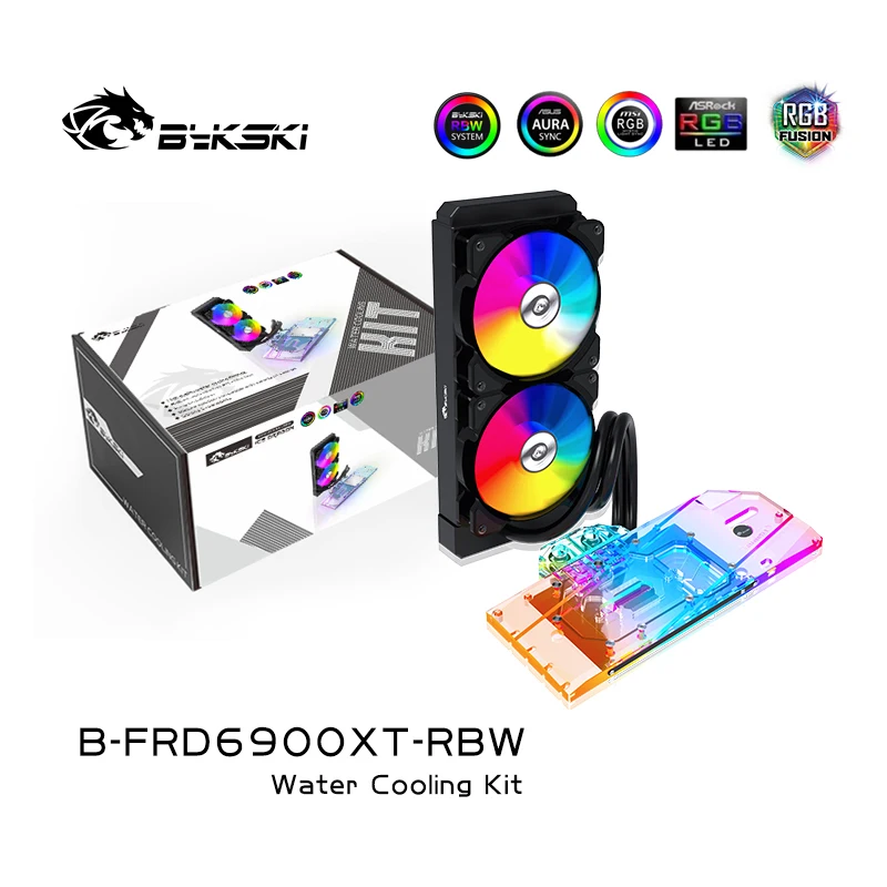 Комплект водяного охлаждения Bykski AIO GPU RGB для AMD серии 6900XT/6800XT/6700XT графическая