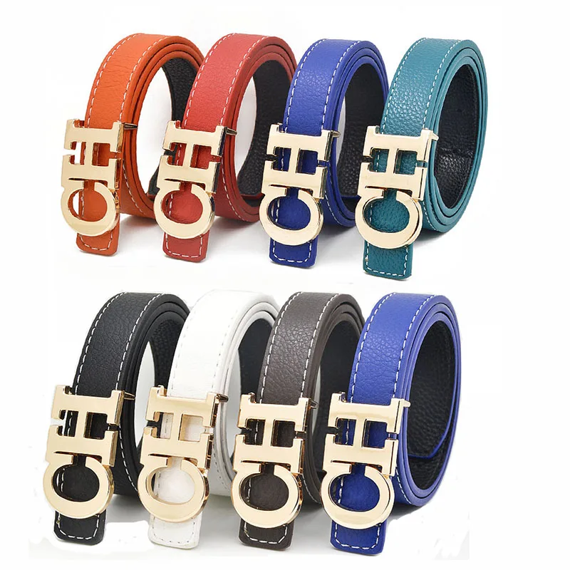 

Fashion Brand Leather Belts For Kid Women Children High Quality Waist Strap Candy Colors Designer Ladies Waistband Jeans Girdle