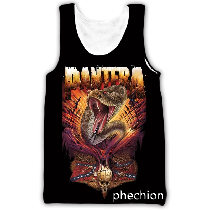 

Новый модный мужской/женский жилет phechion Pantera с 3D принтом без рукавов, уличная одежда, мужские свободные спортивные майки A138