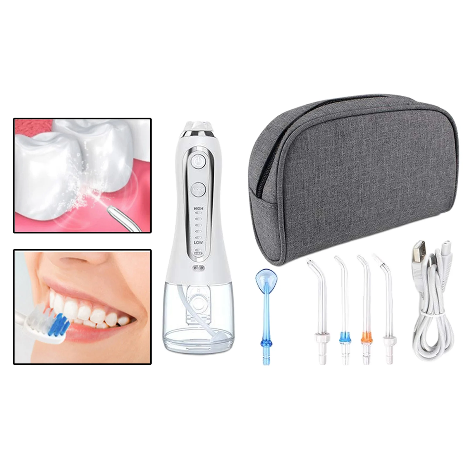 

Cordless Water Flosser Jet Pick Rechargeable Oral Irrigator 3 Modes