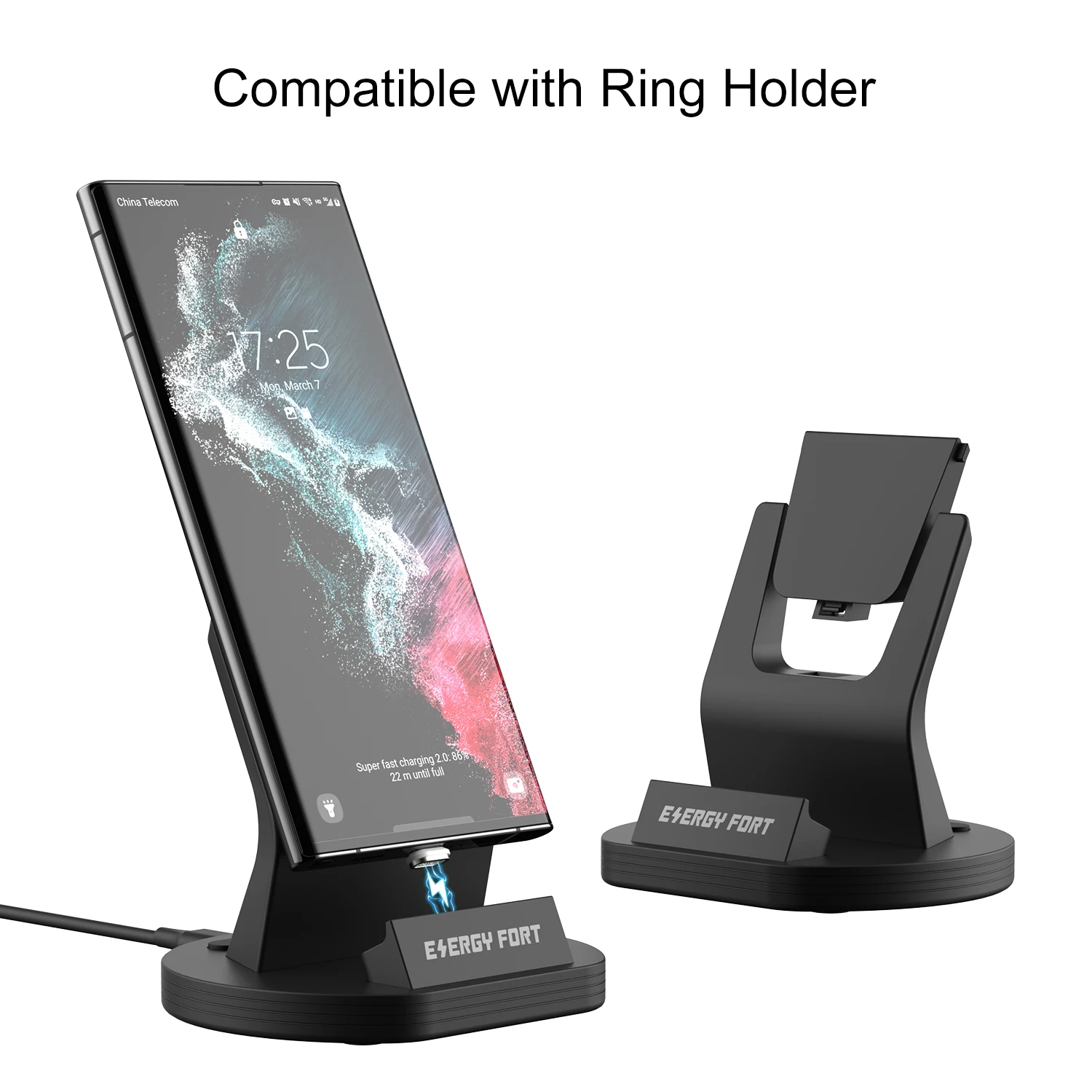 Ceny Magnetyczna ładowarka Stacja Dokująca Do Samsung Galaxy S22 Ultra S21 S20 Z Klapką Stojak Super Szybkie ładowanie Telefonu Komórkowego Bezprzewodowy Uchwyt