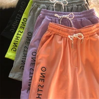 2022 summer new loose casual sports shorts wild youth casual pink five point pants shorts female high waist shorts woman clothes
