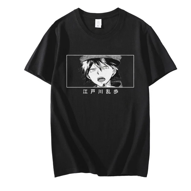 

Anime Bungo Stray Dogs Edogawa Rampo Men Short Sleeve Cotton T-Shirt Casual Harajuku Fashion Unisex Streetwear Clothes Tee Top