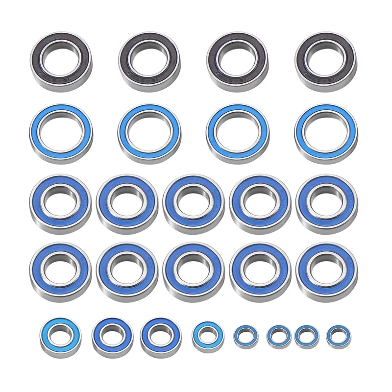 

26PCS Rubber Sealed Ball Bearing Kit For Arrma 1/5 KRATON 8S BLX Outcast 8S BLX RC Car Upgrades Parts Accessories