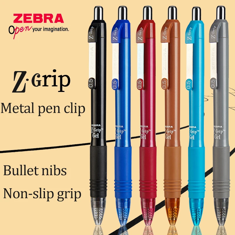 5 шт./партия гелевая ручка Зебра JJ3 Z-Grip серия Push Action Водяная 0 мм пуля для плавного