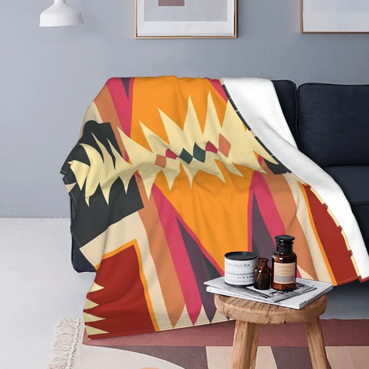 

Navajo Design Eight Blanket Flannel Breathable Throw Blankets Sofa Throw Blanket For Home Bedroom Office Throws Bedspread Quilt