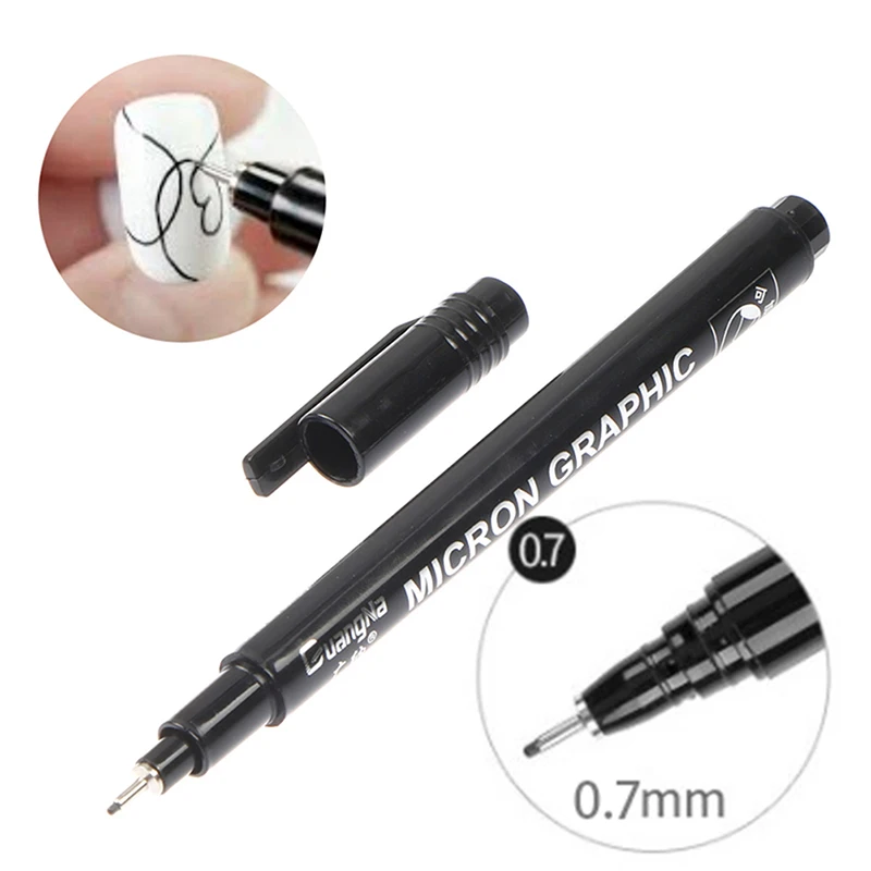 

1PCS NEW Nail Art Graffiti Pen Painting Drawing Pen Waterproof Painting Drawing Brush DIY Nail Art Tools 0.7mm/0.1mm