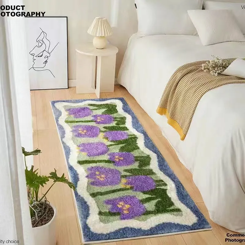 

Non-Slip Baby Playmats Long Living Room Mats 러그 Alfombra INS Fluffy Soft Bedroom Carpet Cute Children's Bedside Rug Kids Room