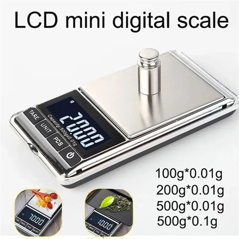 

Backlight 100/200/500g Weight For LCD For Jewelry Pocket 0.01g Gram Digital Electric Accuracy Scale Scale Mini High Kitchen