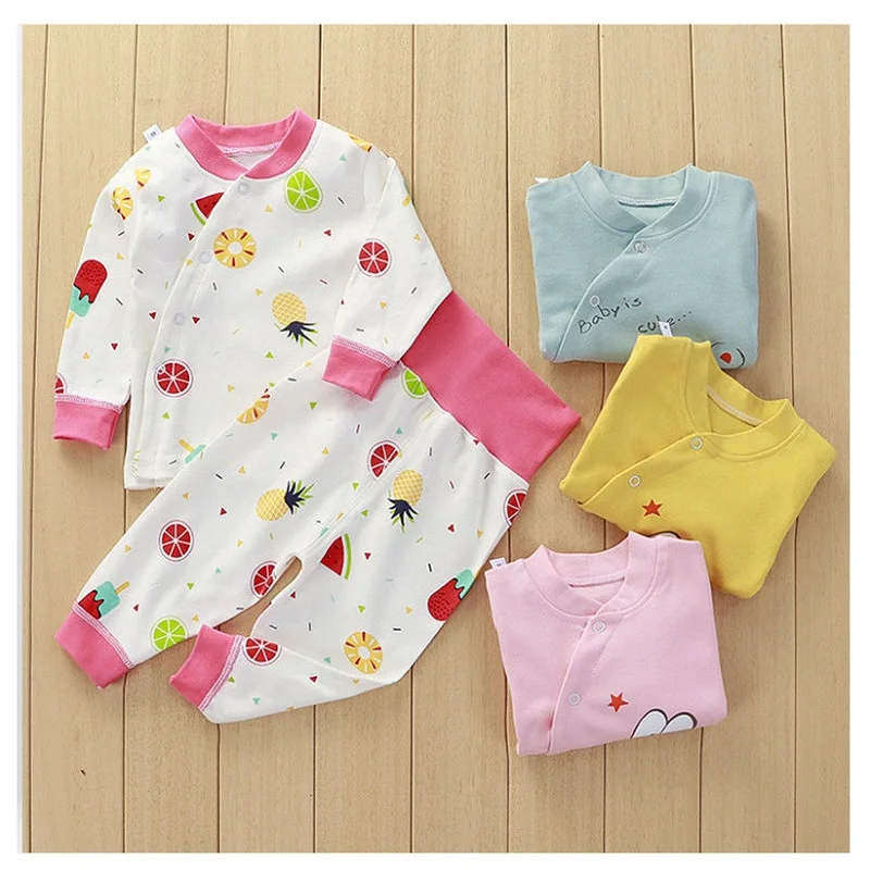 

Комплект детской одежды для сна из 100% хлопка, свитшот с высокой талией и штаны