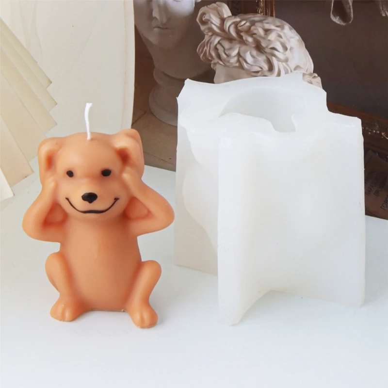 Формы для свечей в виде животных силиконовые формы собак эпоксидной смолы Прямая
