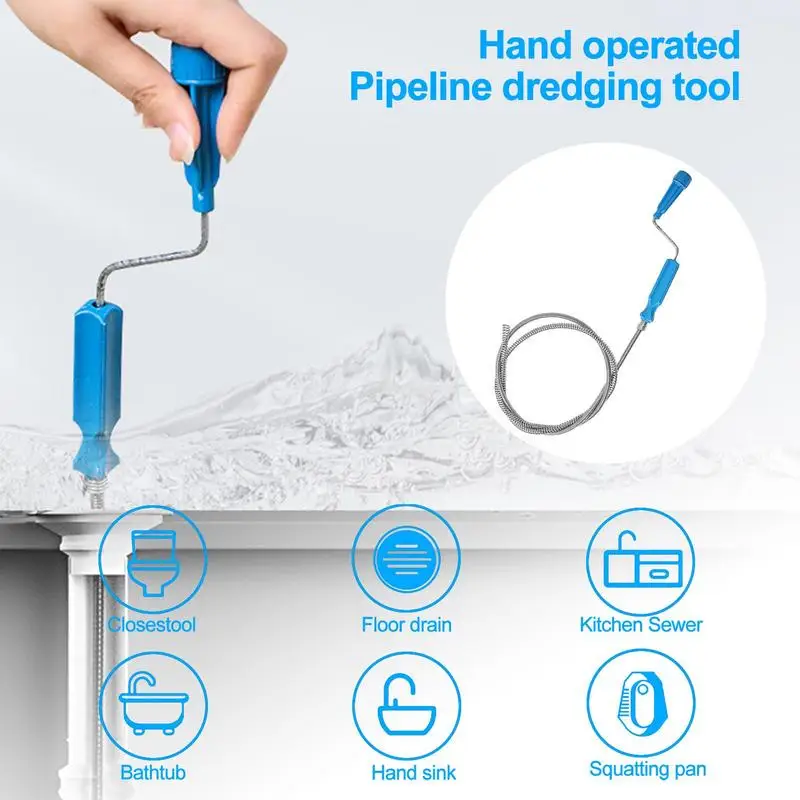 Ручная очистка сточных вод стальная проволока инструменты для сантехнических