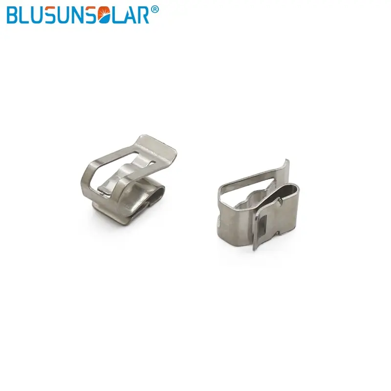 

500 pcs / lot SUS 304 material big size 2 x 4mm PV cable clips , solar cable fastener wire clamp LJ01200
