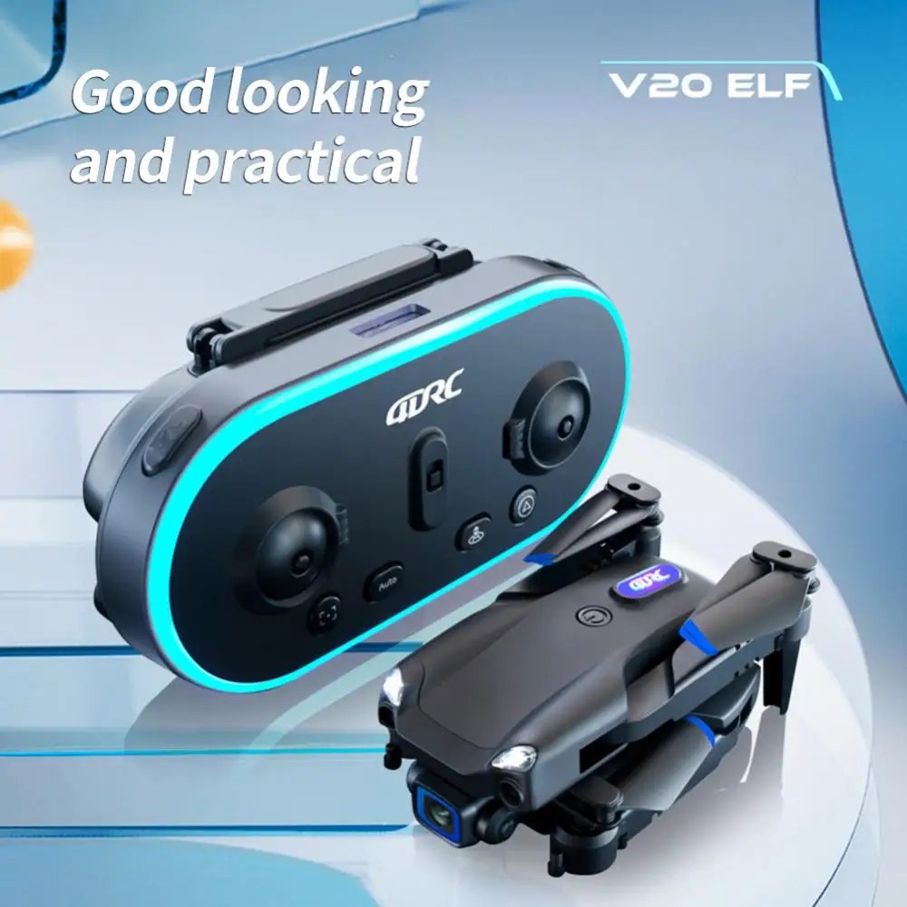 

V20 Mini Drone 4K Profesional HD Camera Wifi FPV Foldable Dron Quadcopter One-Key Return 360 Rolling RC Helicopter Kid's Toys
