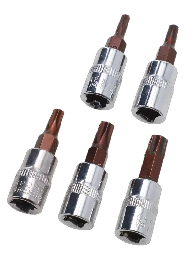 5 шт. отвертки Torx 1/4 дюйма инструменты с торцевой головкой T15 T20 T25 T30 T40 бытовой DIY