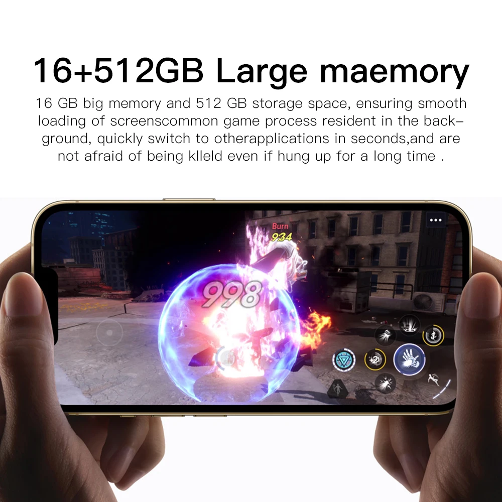 i13 pro max global version smartphone 6 7 inch 6800mah 5g 50mp 16gb 512gb unlock celular cellphone android 11 mobile phone free global shipping