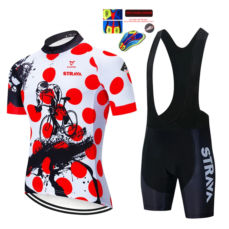 

Новинка 2022, летний комплект трикотажных изделий STRAVA с коротким рукавом для езды на велосипеде, дышащая Спортивная Трикотажная футболка для ...