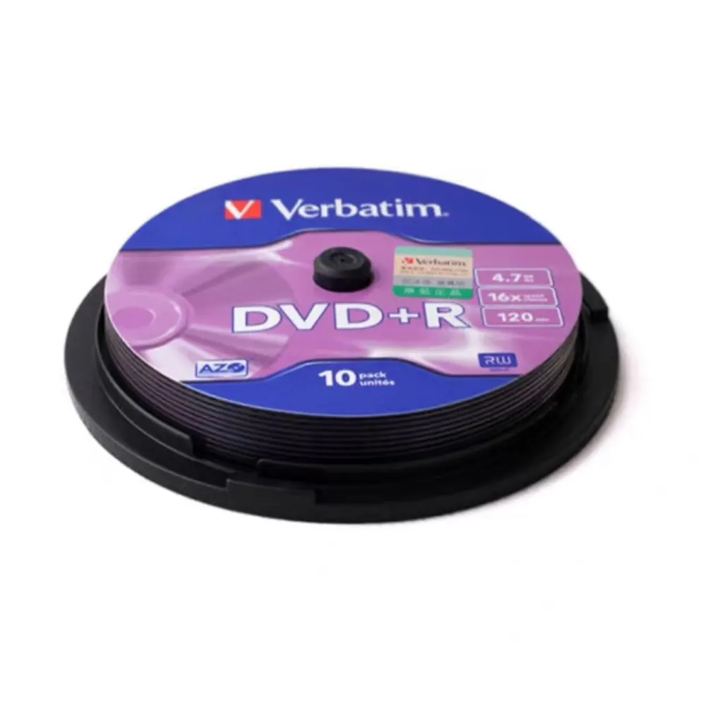 Диски Verbatim AZO DVD-R 4.7 ГБ, записываемые, 16X, 120 минут, 10 шт.упаковка (art.: 3920d8dfca734) - 3920d8dfca734