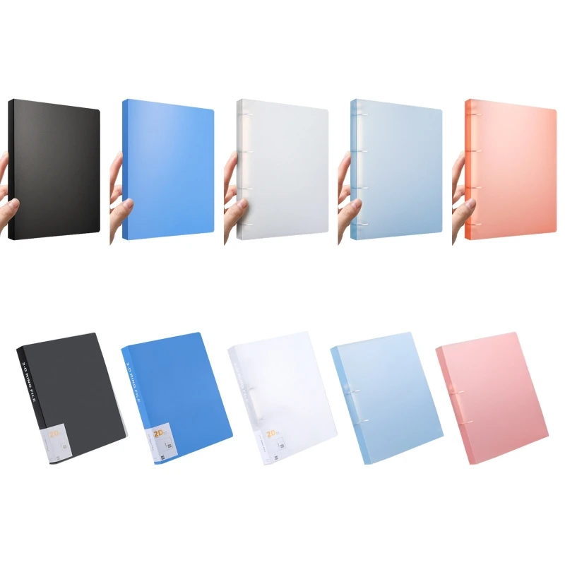 

Multi-functional A4 File Binder 4-ring 2-ring A4 Binder Office File Document Organizer 220 Sheets Capacity for Adults