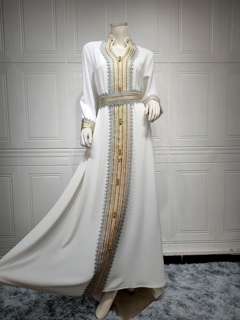 Ramadan Kaftan Dubai Abaya Turkey Muslim Women Hijab Dress Islam Caftan Marocain Evening Gown Eid Mubarak Robe Femme Abayas