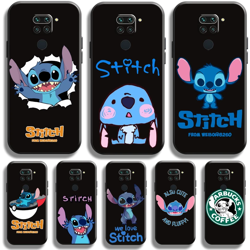 

Cartoon Cute Lilo Stitch For Xiaomi Redmi Note 9 9 Pro 9T 5G Phone Case Coque Liquid Silicon Funda Soft Carcasa