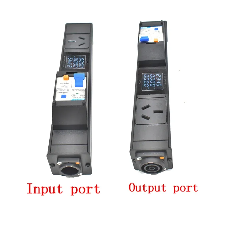 Фото Strider Rui PDU Удлинитель амперметра 20А Короткий переключатель 1-8AC NAC3FPX NAC3MPX Schuko Powerlink 3P авиационная розетка 16A AU №3