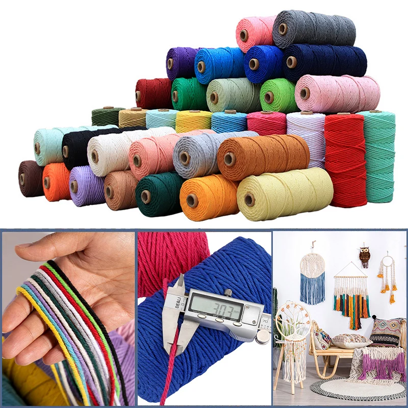 

Цветной Шнур для макраме, 3 мм, 100 м