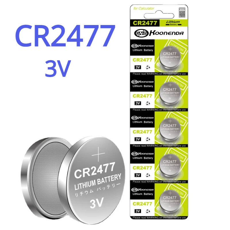 

New high quality CR2477 5pcs 10pcs 3V CR 2477 eco-friendly button cell batteries for watches, toys, glow-in-the-dark sticks