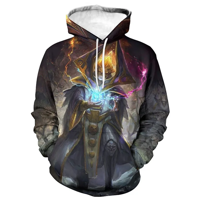 

Classic Dota Game Pattern Hoodies For Men 3D Printed Oversized Sweatshirt Long Sleeve Pullover Sweatshirts Vintage Male Clothing