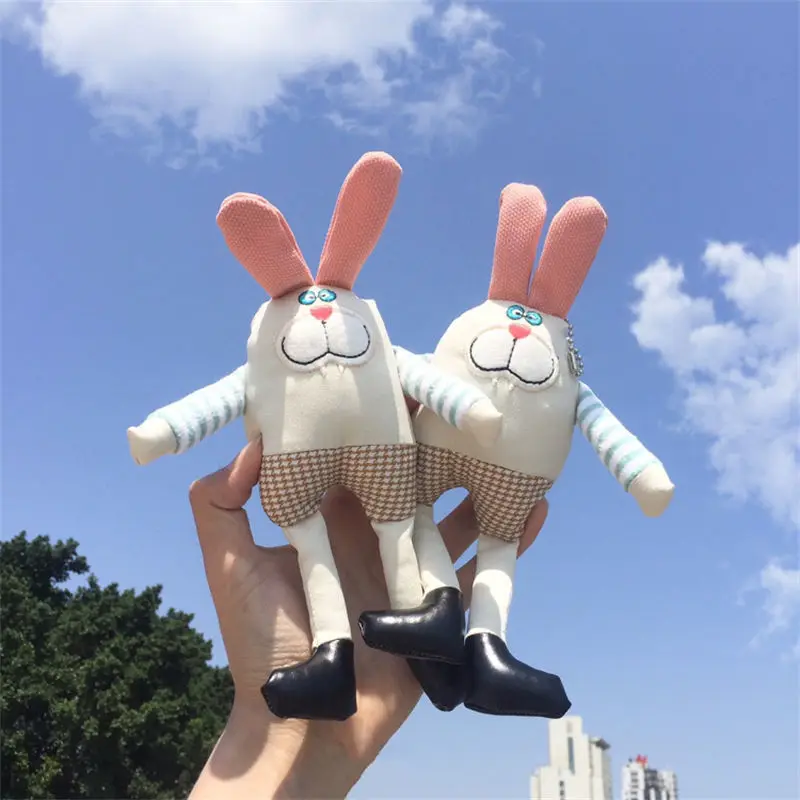 

Cartoon Plush Toy Creative Stuffed Toy Bucktooth Rabbit Doll Cute Pendant Keychain for Birthday Gifts