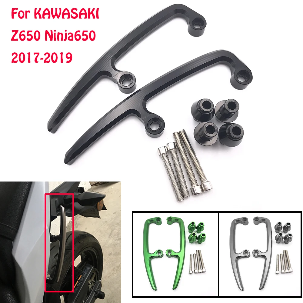 

For Kawasaki Z650 Ninja Z 650 2017 2018 2019 Motorcycle CNC Aluminum Rear Grab Bars Seat Pillion Passenger Rail Handle Armrest