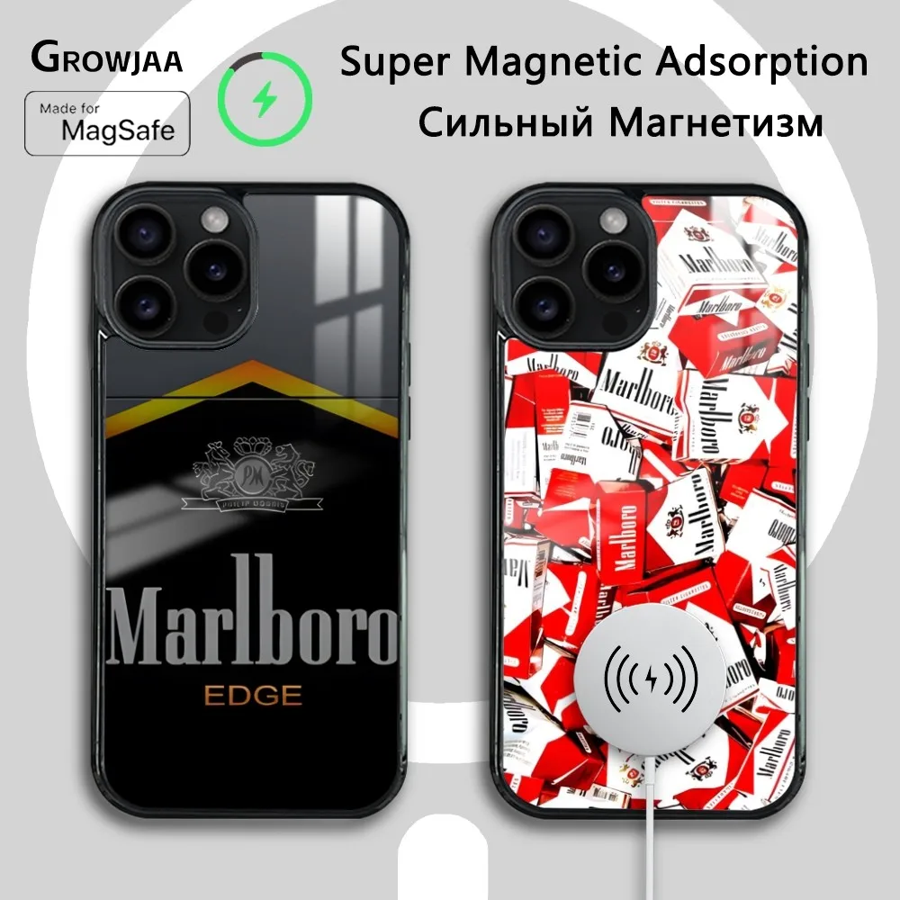 Модный чехол для телефона M-arlbboros Ciassic iPhone 16 15 14 13 12 11 Pro Max Plus Mini Magsafe Mirror