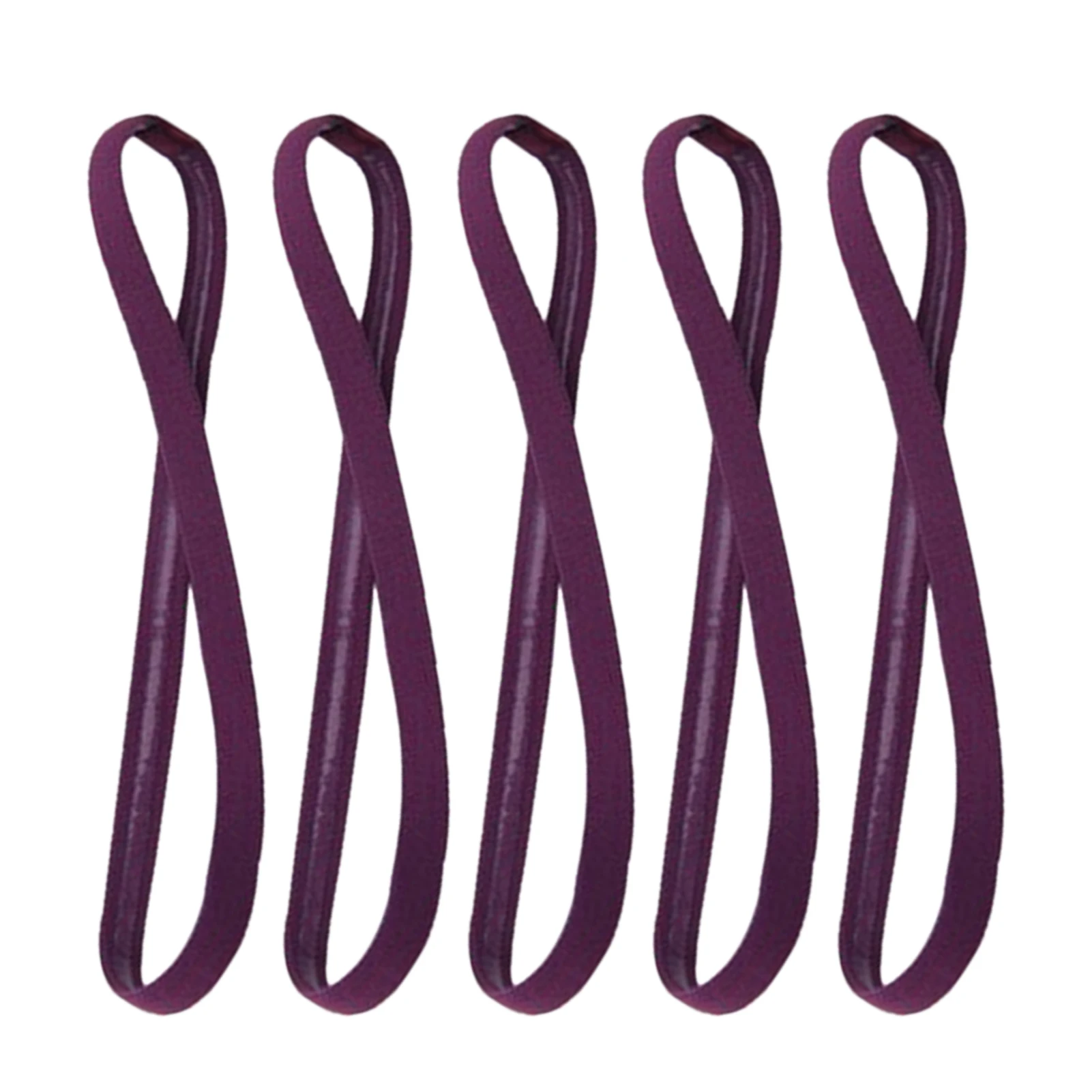 

5pcs Durable Casual Sports Headband Elastic Strap Breathable Absorb Sweat Exercise Assorted Colors Eye-catching Everyday Cloth