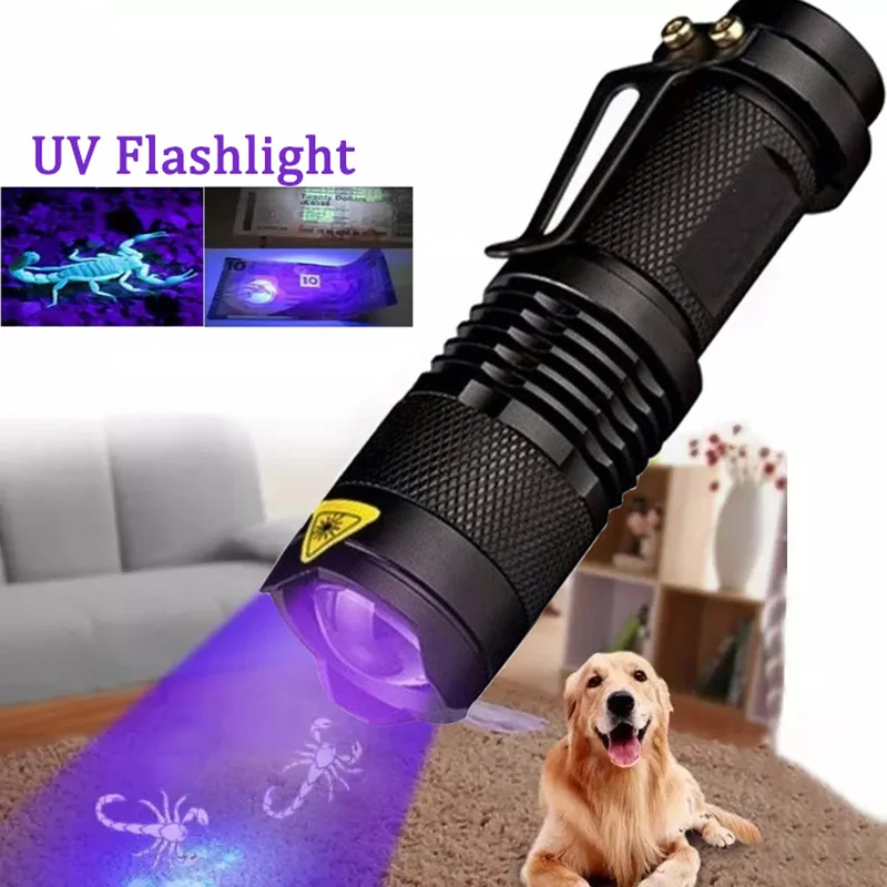 

Светодиодный УФ-фонарик с функцией масштабирования, 365/395 нм