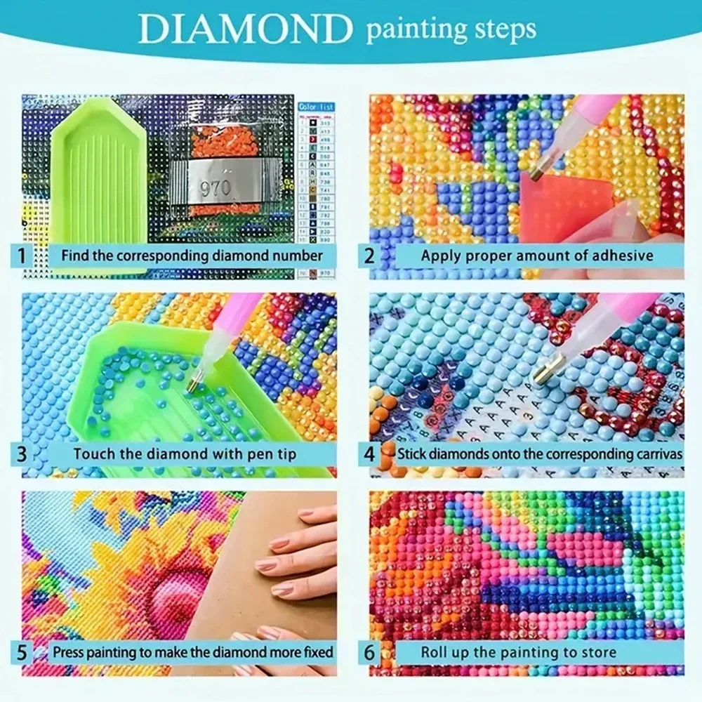 5d Комплект Алмазной Живописи Аниме-фигурка Вышивка Крестиком Полная Круглая