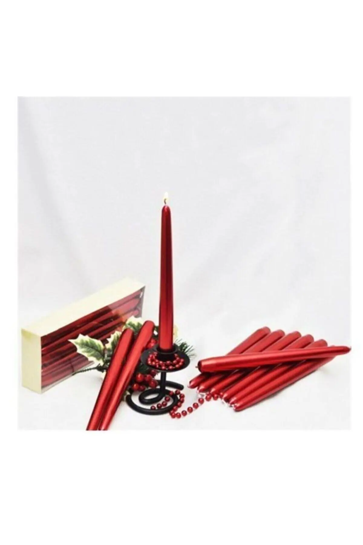 

Red Taper Candlestick Candle 2li Bridal Jewelry For Wedding Gift Candles Henna Night